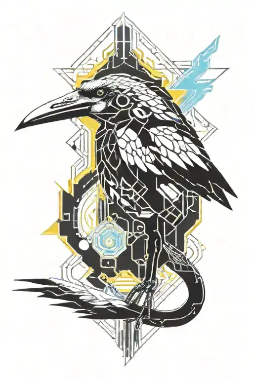 Sleeping narcoleptic shoebill stork zzz tattoo design idea