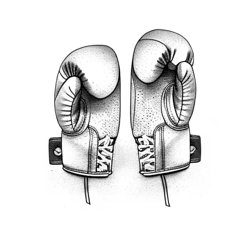 boxing gloves tattoo design idea