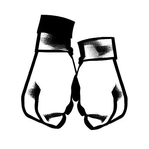 boxing gloves hanging by nail tattoo design idea