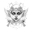 gemini godess tattoo design idea