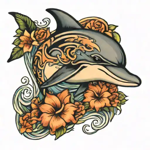 medium size dolphin tattoo tattoo design idea