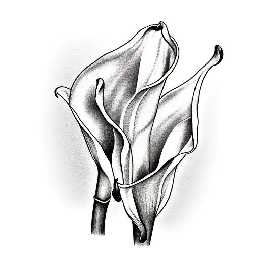 Calla lily  tattoo design idea