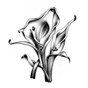 Calla lily  tattoo design idea