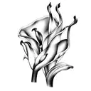 Calla lily  tattoo design idea