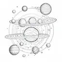 solar system tattoo design idea