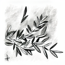 Olive branches tattoo design idea