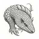 Pangolin tattoo design idea