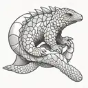 Pangolin tattoo design idea