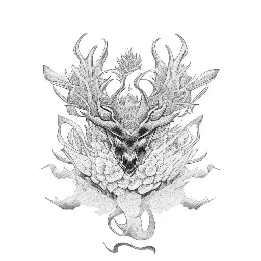 thornbush tattoo design idea
