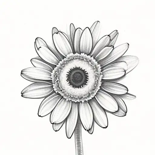 The word "Bia" in cursive with a Daisy on the end. tattoo design idea