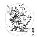 mech charizard tattoo design idea