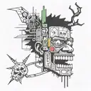 Basquiat style tattoo tattoo design idea