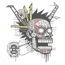 Basquiat style tattoo tattoo design idea