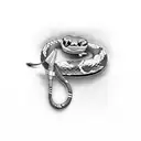 microphone and snake tattoo design idea