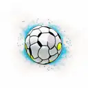  poppy, soccer ball, sea turtle, Pac-Man, heart tattoo design idea