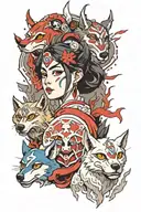 princess mononoke tattoo design idea