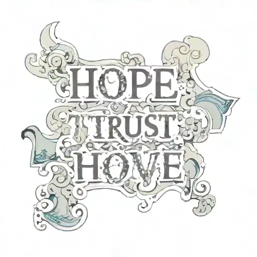 hope trust lost love one tattoo design idea