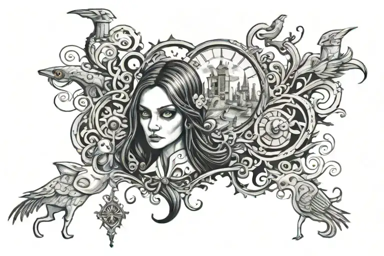 alice madness returns tattoo design idea
