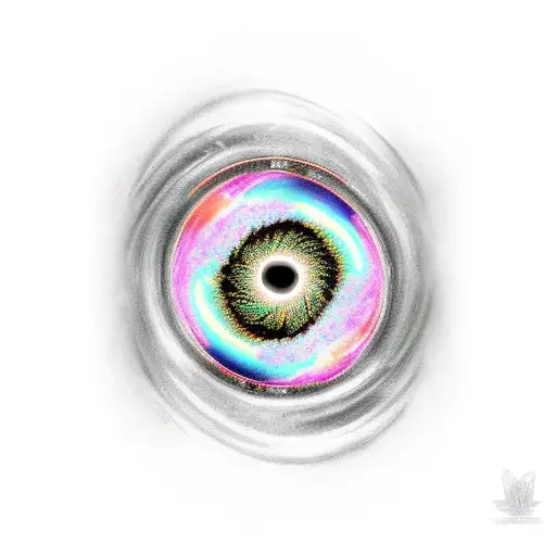 scientifically accurate black hole tattoo design idea