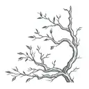 the poison tree branch tattoo design idea