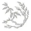 the poison tree branch tattoo design idea