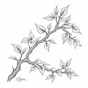 the poison tree branch tattoo design idea