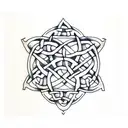 Celtic Knot with alpha and omega tattoo design idea