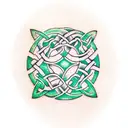 Celtic Knot with alpha and omega tattoo design idea