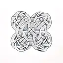 Celtic Knot with alpha and omega tattoo design idea