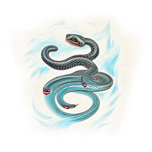 nature, snake, black belt tattoo design idea