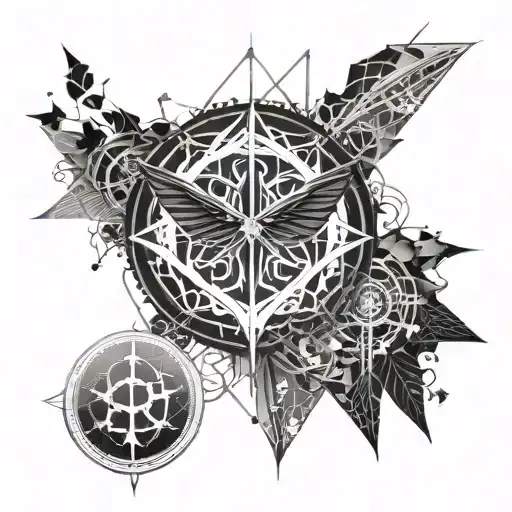 Mistborn inspired tattoo incorporating the iconic Allomantic symbols tattoo design idea