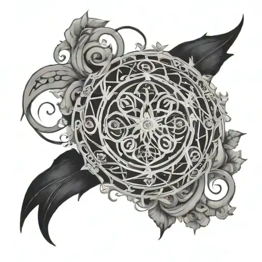 Mistborn inspired tattoo incorporating the iconic Allomantic symbols tattoo design idea