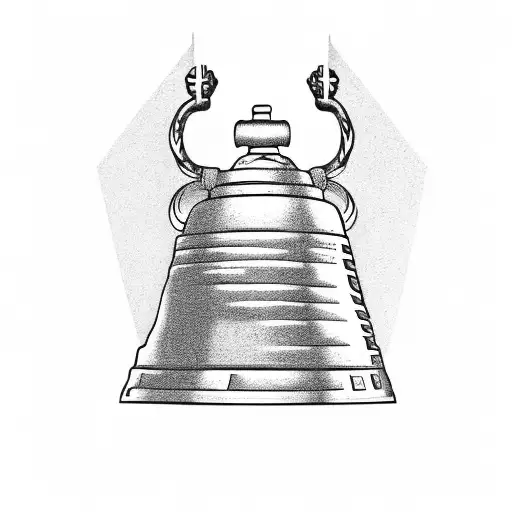 liberty bell shaped like keystone tattoo design idea
