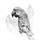 parrot tattoo design idea