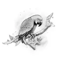 parrot tattoo design idea