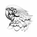 parrot tattoo design idea