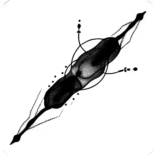 neural network combined with human neurons tattoo design idea