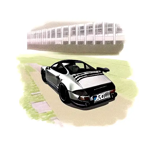 Porsche 911 tattoo design idea