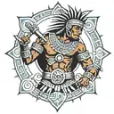 inca, sun, warrior, culture tattoo design idea