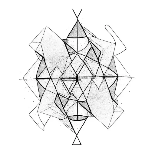 time, growth, triangle, minimalist, unique tattoo design idea