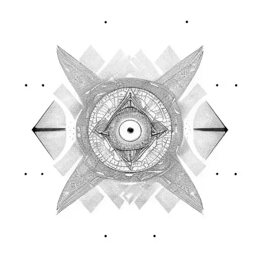 A unique and mysterious design: You could consider a design that incorporates abstract shapes, lines, or symbols to crea tattoo design idea