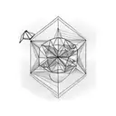 time, growth, triangle, minimalist, unique tattoo design idea