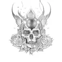 Coffin tattoo design idea
