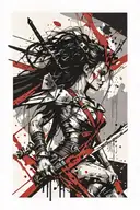 Valkyrie with a sword tattoo design idea