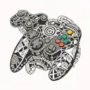 Nintendo 64 controller port tattoo design idea
