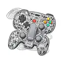 Nintendo 64 controller port tattoo design idea