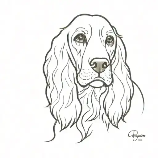 cocker spaniel dog tattoo design idea