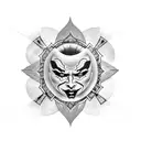 Insane Clown Posse-inspired celestial pattern tattoo design idea