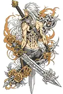 spine sword tattoo design idea