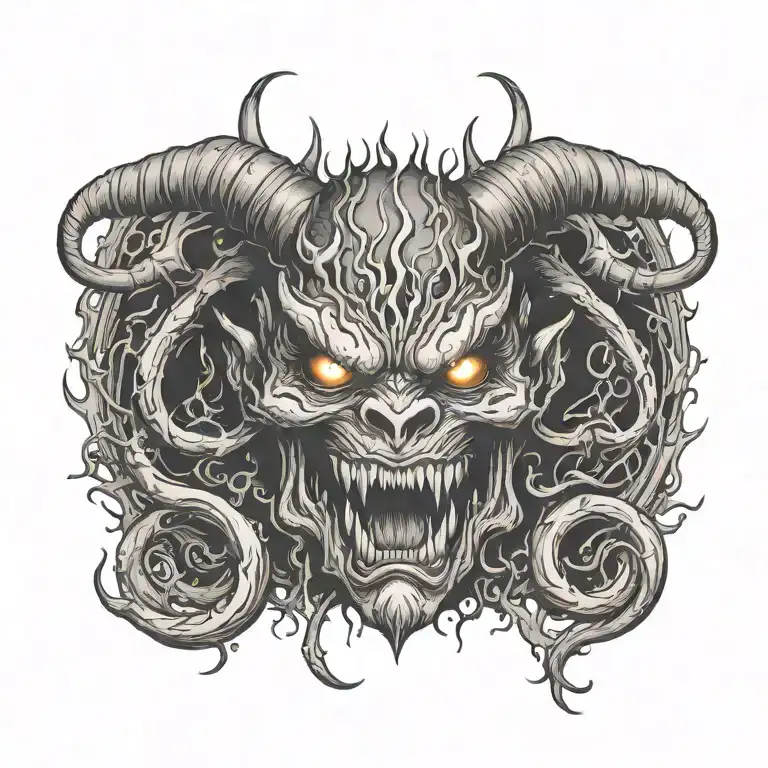 demon tattoo design idea